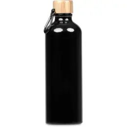 Serendipio Origen Aluminium & Bamboo Water Bottle - Black